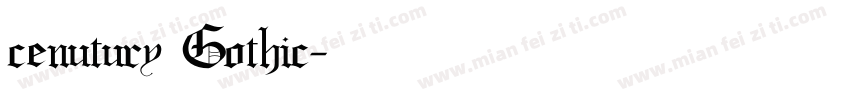 cenutury Gothic字体转换